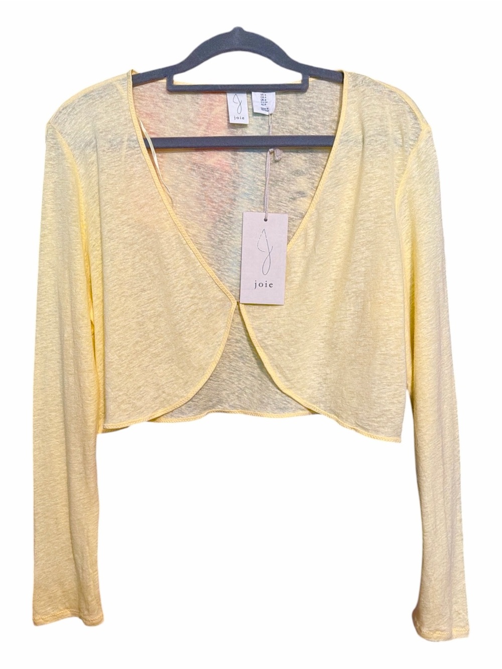 JOIE Yellow Linen blend light Shrug